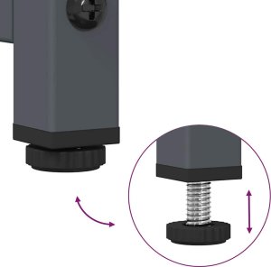 vidaXL Szafka nocna Antracyt 36x39x60,5 cm Stal walcowana na zimno 8