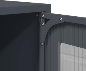 vidaXL Szafka nocna Antracyt 36x39x60,5 cm Stal walcowana na zimno 10