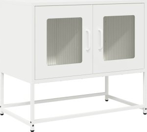 vidaXL Szafka RTV, biała, 68x39x60,5 cm, stal walcowana na zimno 2