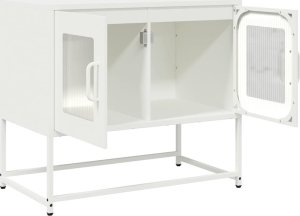 vidaXL Szafka RTV, biała, 68x39x60,5 cm, stal walcowana na zimno 5