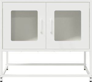 vidaXL Szafka RTV, biała, 68x39x60,5 cm, stal walcowana na zimno 6