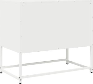 vidaXL Szafka RTV, biała, 68x39x60,5 cm, stal walcowana na zimno 8
