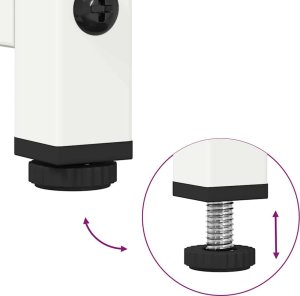 vidaXL Szafka RTV, biała, 68x39x60,5 cm, stal walcowana na zimno 9