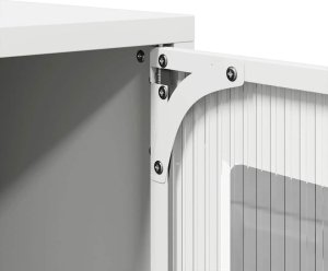 vidaXL Szafka RTV, biała, 68x39x60,5 cm, stal walcowana na zimno 10