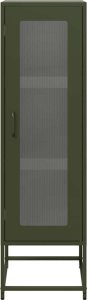 vidaXL Szafka, oliwkowa, 36x39x123 cm, stal walcowana na zimno 5