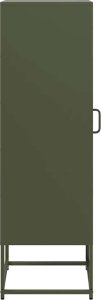 vidaXL Szafka, oliwkowa, 36x39x123 cm, stal walcowana na zimno 6