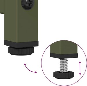 vidaXL Szafka, oliwkowa, 36x39x123 cm, stal walcowana na zimno 9