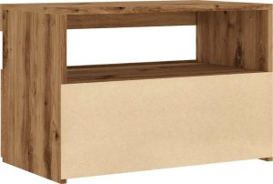 vidaXL Szafka pod TV z oświetleniem LED, dąb artisan, 60x35x40 cm 9