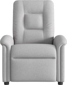 vidaXL Rozkładany fotel masujący, elektryczny, szara, tkanina 5