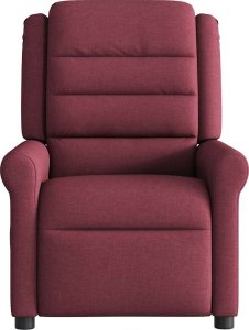 vidaXL Fotel rozkładany, winna czerwień, obity tkaniną 3