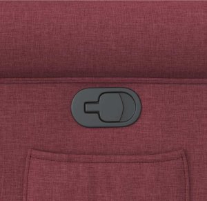 vidaXL Fotel rozkładany, winna czerwień, obity tkaniną 7