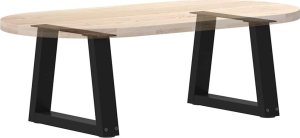 vidaXL Nogi do stołu jadalnego w kształcie litery V 2 szt. Czarne Stal 8