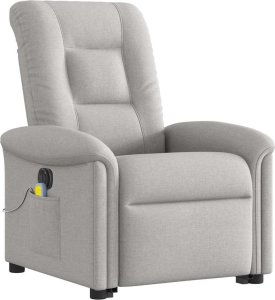 vidaXL Podnoszony fotel masujący, elektryczny, rozkładany, szary 4