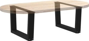 vidaXL Nogi do stołu jadalnego w kształcie litery V 2 szt. Czarne Stal 8