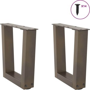 vidaXL Nogi do stołu jadalnego w kształcie litery V 2 szt. Stal 3