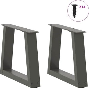 vidaXL Nogi stołu jadalnego w kształcie litery V 2 szt. Antracyt Stal 3