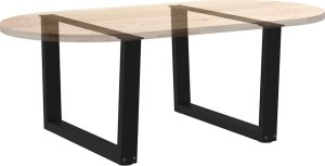 vidaXL Nogi do stołu jadalnego w kształcie litery V 2 szt. Czarne Stal 8