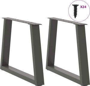 vidaXL Nogi stołu jadalnego w kształcie litery V 2 szt. Antracyt Stal 3