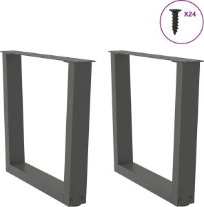 vidaXL Nogi stołu jadalnego w kształcie litery V 2 szt. Antracyt Stal 3