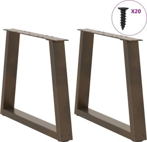 vidaXL Nogi do stołu jadalnego w kształcie litery V 2 szt. Stal 3