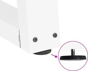 vidaXL Nogi do stołu jadalnego w kształcie litery V 3 szt. Białe Stal 9