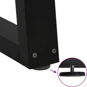 vidaXL Nogi do stołu jadalnego w kształcie litery V 2 szt. Czarne Stal 9