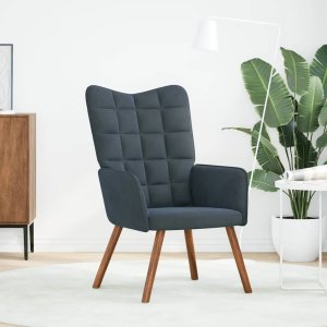 vidaXL Fotel, ciemnoszary, obity aksamitem 3