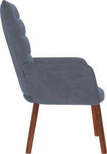 vidaXL Fotel, ciemnoszary, obity aksamitem 5