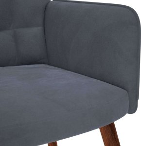 vidaXL Fotel, ciemnoszary, obity aksamitem 7