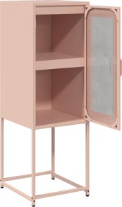 vidaXL Komoda Różowa 36x39x107 cm Stal walcowana na zimno 7