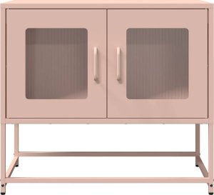 vidaXL Szafka RTV, różowa, 68x39x60,5 cm, stal walcowana na zimno 6