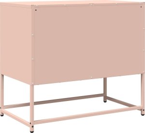 vidaXL Szafka RTV, różowa, 68x39x60,5 cm, stal walcowana na zimno 8
