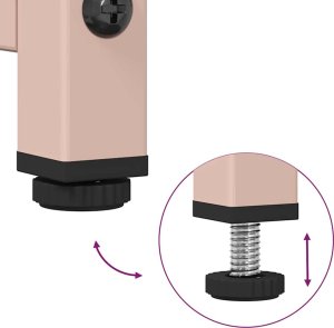 vidaXL Szafka RTV, różowa, 68x39x60,5 cm, stal walcowana na zimno 9