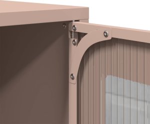 vidaXL Szafka RTV, różowa, 68x39x60,5 cm, stal walcowana na zimno 10