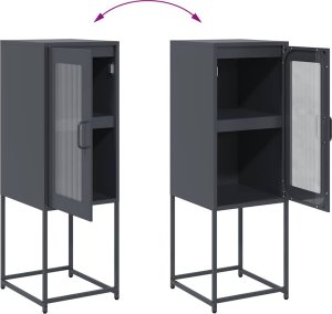 vidaXL Komoda Antracyt 36x39x107 cm Stal walcowana na zimno 10