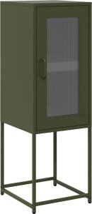 vidaXL Komoda Oliwkowo-zielona 36x39x107 cm Stal walcowana na zimno 2