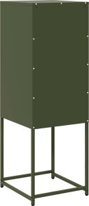vidaXL Komoda Oliwkowo-zielona 36x39x107 cm Stal walcowana na zimno 8