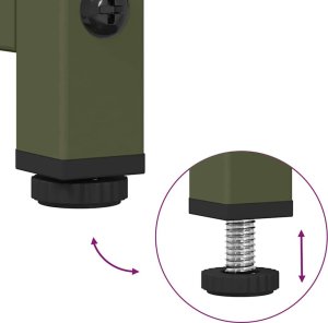 vidaXL Komoda Oliwkowo-zielona 36x39x107 cm Stal walcowana na zimno 9