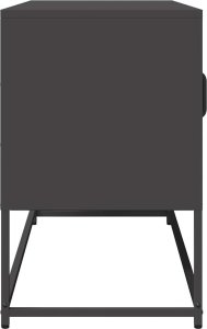 vidaXL Szafka RTV, czarna, 100,5x39x60,5 cm, stal walcowana na zimno 6