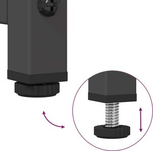 vidaXL Szafka RTV, czarna, 100,5x39x60,5 cm, stal walcowana na zimno 9
