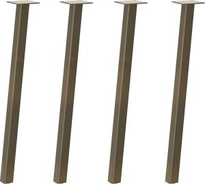 vidaXL Nogi do stolika kawowego, 4 szt., stal, 72 cm, stal 2