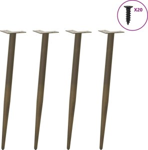 vidaXL Nogi do stolika kawowego w kształcie stożka 4 szt. Stal 3