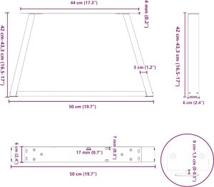 vidaXL Nogi stołu jadalnego w kształcie litery V 2 szt. Antracyt Stal 10