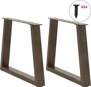 vidaXL Nogi do stołu jadalnego w kształcie litery V 2 szt. Stal 3