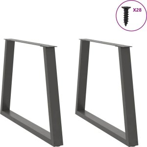 vidaXL Nogi stołu jadalnego w kształcie litery V 2 szt. Antracyt Stal 3
