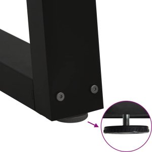 vidaXL Nogi do stołu jadalnego w kształcie litery V 3 szt. Czarne Stal 9