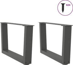 vidaXL Nogi stołu jadalnego w kształcie litery V 2 szt. Antracyt Stal 3