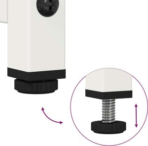 vidaXL Komoda Biała 36x39x107 cm Stal walcowana na zimno 9