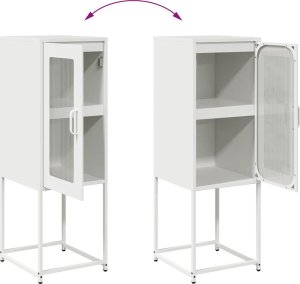 vidaXL Komoda Biała 36x39x107 cm Stal walcowana na zimno 10