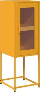 vidaXL Komoda Musztardowo-żółta 36x39x107 cm Stal walcowana na zimno 2